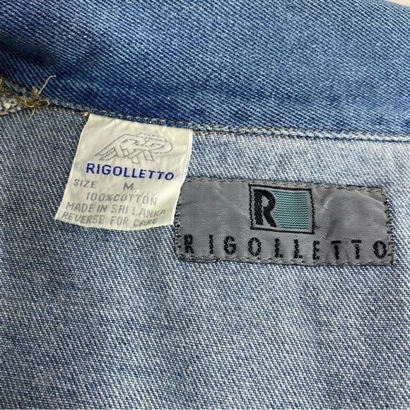 RIGOLLETTO Vintage Denim Jacket with Patches - Picture 6 of 8